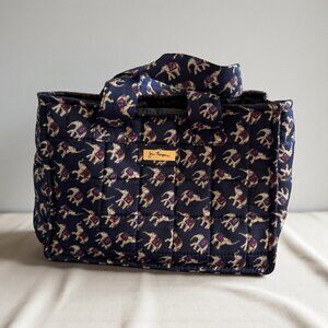 JIM THOMPSON Elephant Print Thai Silk Mini Tote Satchel Bag